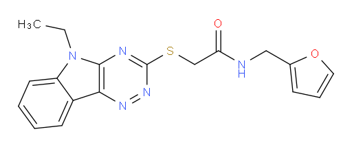 2-[(5-Ethyl-5H-1,2,4-triazino[5,6-b]indol-3-yl)thio]-N-(2-furanylmethyl)acetamide (ACI)