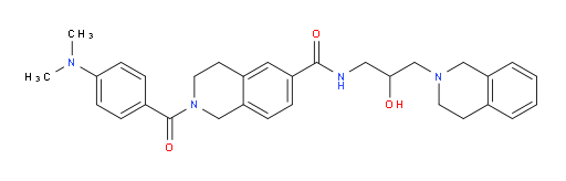 N-[3-(3,4-Dihydro-2(1H)-isoquinolinyl)-2-hydroxypropyl]-2-[4-(dimethylamino)benzoyl]-1,2,3,4-tetrahydro-6-isoquinolinecarboxamide (ACI)
