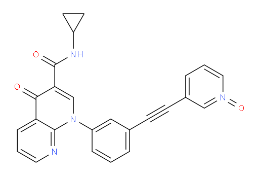 N-Cyclopropyl-1-[3-[(1-oxidopyridin-3-yl)ethynyl]phenyl]-1,4-dihydro[1,8]naphthyridin-4-one-3-carboxamide