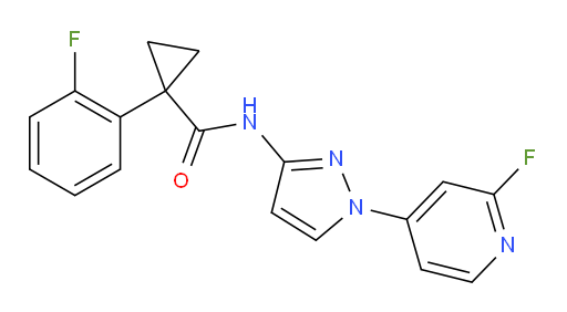 1-(2-Fluorophenyl)-N-[1-(2-fluoro-4-pyridinyl)-1H-pyrazol-3-yl]cyclopropanecarboxamide (ACI)
