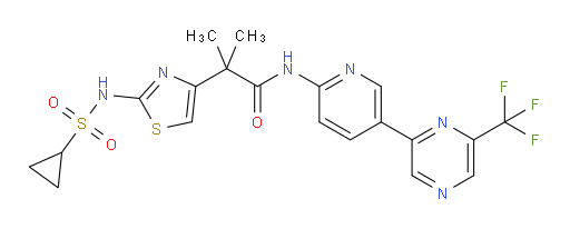 2-[(Cyclopropylsulfonyl)amino]-α,α-dimethyl-N-[5-[6-(trifluoromethyl)-2-pyrazinyl]-2-pyridinyl]-4-thiazoleacetamide (ACI)