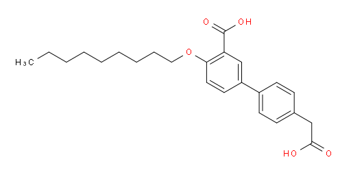 [1,1′-Biphenyl]-4-acetic acid, 3′-carboxy-4′-(nonyloxy)- (ACI)