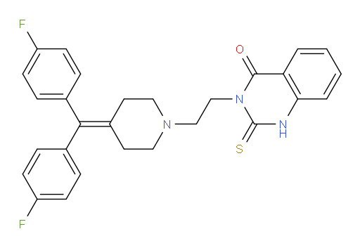 3-[2-[4-[Bis(4-fluorophenyl)methylene]-1-piperidinyl]ethyl]-2,3-dihydro-2-thioxo-4(1H)-quinazolinone (ACI)
