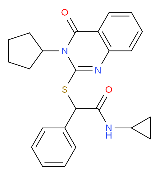 α-[(3-Cyclopentyl-3,4-dihydro-4-oxo-2-quinazolinyl)thio]-N-cyclopropylbenzeneacetamide (ACI)