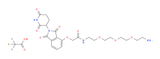 Acetamide, N-[2-[2-[2-(2-aminoethoxy)ethoxy]ethoxy]ethyl]-2-[[2-(2,6-dioxo-3-piperidinyl)-2,3-dihydro-1,3-dioxo-1H-isoindol-4-yl]oxy]-, 2,2,2-trifluoroacetate (1:1) (ACI)