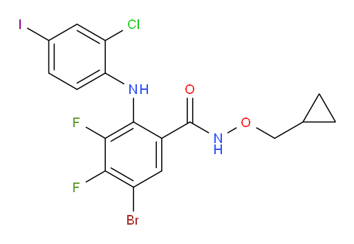 5-Bromo-2-[(2-chloro-4-iodophenyl)amino]-N-(cyclopropylmethoxy)-3,4-difluorobenzamide (ACI)