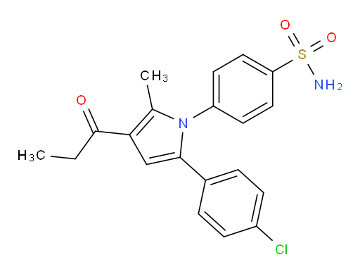4-[5-(4-Chlorophenyl)-2-methyl-3-(1-oxopropyl)-1H-pyrrol-1-yl]benzenesulfonamide (ACI)