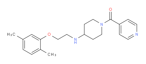 [4-[[2-(2,5-Dimethylphenoxy)ethyl]amino]-1-piperidinyl]-4-pyridinylmethanone (ACI)