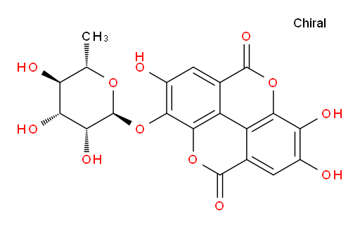 3-[(6-Deoxy-α-L-mannopyranosyl)oxy]-2,7,8-trihydroxy[1]benzopyrano[5,4,3-cde][1]benzopyran-5,10-dione (ACI)