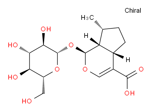 (1S,4aS,7R,7aR)-1-(β-D-Glucopyranosyloxy)-1,4a,5,6,7,7a-hexahydro-7-methylcyclopenta[c]pyran-4-carboxylic acid (ACI)