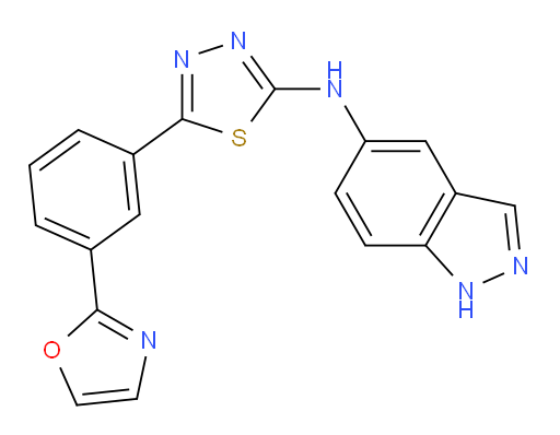 N-[5-[3-(2-Oxazolyl)phenyl]-1,3,4-thiadiazol-2-yl]-1H-indazol-5-amine (ACI)