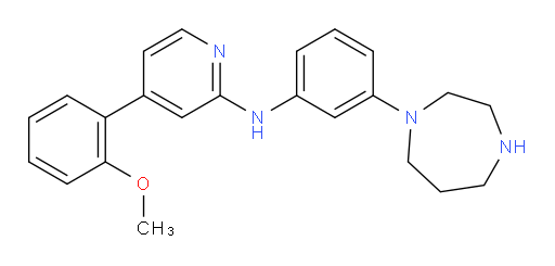2-Pyridinamine, N-[3-(hexahydro-1H-1,4-diazepin-1-yl)phenyl]-4-(2-methoxyphenyl)- (ACI)
