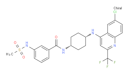 N-[cis-4-[[6-Chloro-2-(trifluoromethyl)-4-quinolinyl]amino]cyclohexyl]-3-[(methylsulfonyl)amino]benzamide (ACI)
