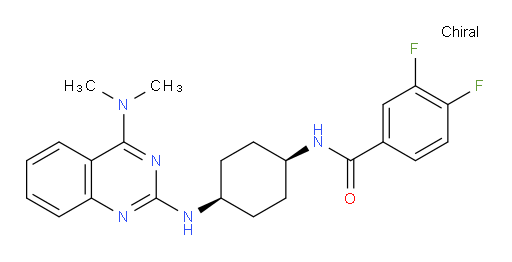 N-[cis-4-[[4-(Dimethylamino)-2-quinazolinyl]amino]cyclohexyl]-3,4-difluorobenzamide (ACI)