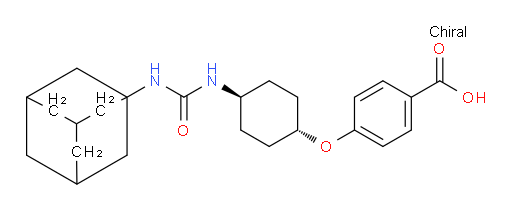 4-[[trans-4-[[(Tricyclo[3.3.1.13,7]dec-1-ylamino)carbonyl]amino]cyclohexyl]oxy]benzoic acid (ACI)