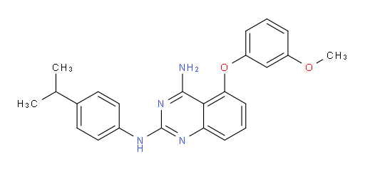 5-(3-Methoxyphenoxy)-N2-[4-(1-methylethyl)phenyl]-2,4-quinazolinediamine (ACI)