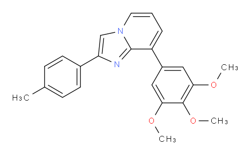 Imidazo[1,2-a]pyridine, 2-(4-methylphenyl)-8-(3,4,5-trimethoxyphenyl)- (ACI)