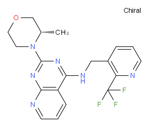 2-[(3S)-3-Methyl-4-morpholinyl]-N-[[2-(trifluoromethyl)-3-pyridinyl]methyl]pyrido[2,3-d]pyrimidin-4-amine (ACI)