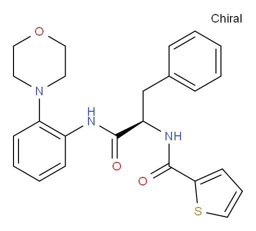 N-[(1R)-2-[[2-(4-Morpholinyl)phenyl]amino]-2-oxo-1-(phenylmethyl)ethyl]-2-thiophenecarboxamide (ACI)