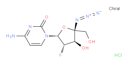 2(1H)-Pyrimidinone, 4-amino-1-(4-C-azido-2-deoxy-2-fluoro-β-D-arabinofuranosyl)-, hydrochloride (1:1) (ACI)
