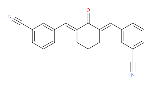 Benzonitrile, 3,3′-[(2-oxo-1,3-cyclohexanediylidene)dimethylidyne]bis- (9CI)