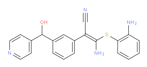 α-[Amino[(2-aminophenyl)thio]methylene]-3-(hydroxy-4-pyridinylmethyl)benzeneacetonitrile (ACI)