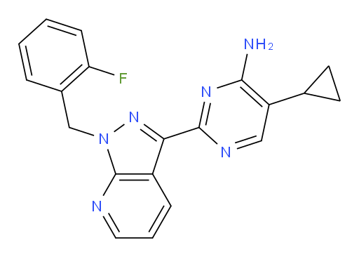 5-Cyclopropyl-2-[1-[(2-fluorophenyl)methyl]-1H-pyrazolo[3,4-b]pyridin-3-yl]-4-pyrimidinamine (ACI)