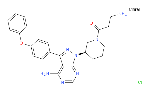 1-Propanone, 3-amino-1-[(3R)-3-[4-amino-3-(4-phenoxyphenyl)-1H-pyrazolo[3,4-d]pyrimidin-1-yl]-1-piperidinyl]-, hydrochloride (1:2) (ACI)
