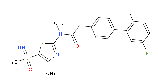 [1,1′-Biphenyl]-4-acetamide, 2′,5′-difluoro-N-methyl-N-[4-methyl-5-[[S(S)]-S-methylsulfonimidoyl]-2-thiazolyl]- (ACI)