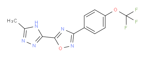 5-(3-Methyl-1H-1,2,4-triazol-5-yl)-3-[4-(trifluoromethoxy)phenyl]-1,2,4-oxadiazole (ACI)