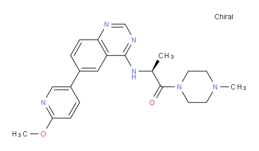 (2S)-2-[[6-(6-Methoxy-3-pyridinyl)-4-quinazolinyl]amino]-1-(4-methyl-1-piperazinyl)-1-propanone (ACI)