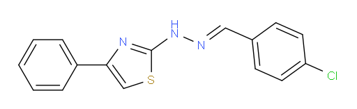 [C(E)]-4-Chlorobenzaldehyde 2-(4-phenyl-2-thiazolyl)hydrazone (ACI)