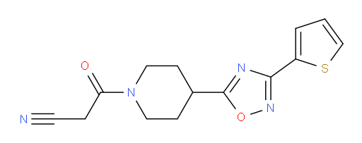 β-Oxo-4-[3-(2-thienyl)-1,2,4-oxadiazol-5-yl]-1-piperidinepropanenitrile (ACI)