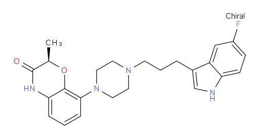 (2R)-8-[4-[3-(5-Fluoro-1H-indol-3-yl)propyl]-1-piperazinyl]-2-methyl-2H-1,4-benzoxazin-3(4H)-one (ACI)