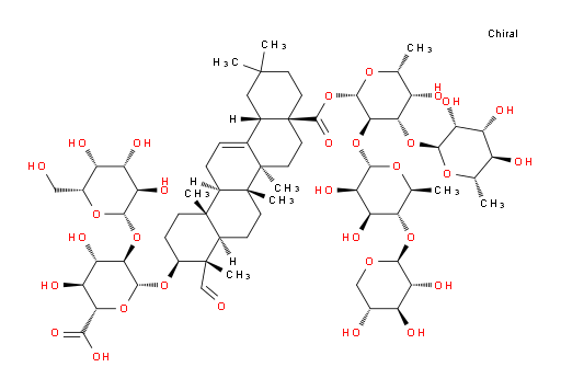 (3β,4α)-28-[(O-6-Deoxy-α-L-mannopyranosyl-(1→3)-O-[O-β-D-xylopyranosyl-(1→4)-6-deoxy-α-L-mannopyranosyl-(1→2)]-6-deoxy-β-D-galactopyranosyl)oxy]-23,28-dioxoolean-12-en-3-yl 2-O-β-D-galactopyranosyl-β-D-glucopyranosiduronic acid (ACI)