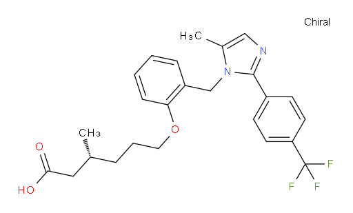 (3R)-3-Methyl-6-[2-[[5-methyl-2-[4-(trifluoromethyl)phenyl]-1H-imidazol-1-yl]methyl]phenoxy]hexanoic acid (ACI)