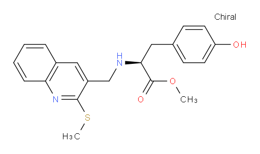 N-[[2-(Methylthio)-3-quinolinyl]methyl]-L-tyrosine methyl ester (ACI)