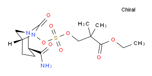 Ethyl 3-[[[[(1R,2S,5R)-2-(aminocarbonyl)-7-oxo-1,6-diazabicyclo[3.2.1]oct-6-yl]oxy]sulfonyl]oxy]-2,2-dimethylpropanoate (ACI)
