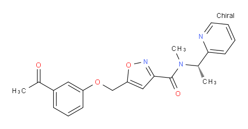 5-[(3-Acetylphenoxy)methyl]-N-methyl-N-[(1S)-1-(2-pyridinyl)ethyl]-3-isoxazolecarboxamide (ACI)