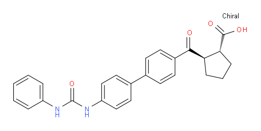 (1R,2R)-2-[[4′-[[(Phenylamino)carbonyl]amino][1,1′-biphenyl]-4-yl]carbonyl]cyclopentanecarboxylic acid (ACI)