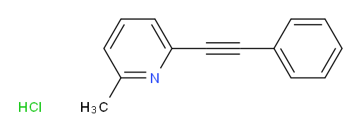 Pyridine, 2-methyl-6-(2-phenylethynyl)-, hydrochloride (1:1) (ACI)