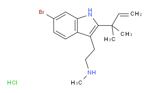 1H-Indole-3-ethanamine, 6-bromo-2-(1,1-dimethyl-2-propen-1-yl)-N-methyl-, hydrochloride (1:1) (ACI)