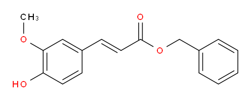Phenylmethyl (2E)-3-(4-hydroxy-3-methoxyphenyl)-2-propenoate (ACI)