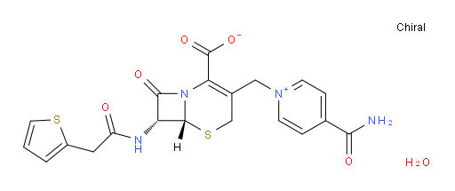 Pyridinium, 4-(aminocarbonyl)-1-[[(6R,7R)-2-carboxy-8-oxo-7-[[2-(2-thienyl)acetyl]amino]-5-thia-1-azabicyclo[4.2.0]oct-2-en-3-yl]methyl]-, inner salt, hydrate (1:2) (ACI)