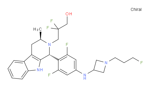 (1R,3R)-1-[2,6-Difluoro-4-[[1-(3-fluoropropyl)-3-azetidinyl]amino]phenyl]-β,β-difluoro-1,3,4,9-tetrahydro-3-methyl-2H-pyrido[3,4-b]indole-2-propanol (ACI)