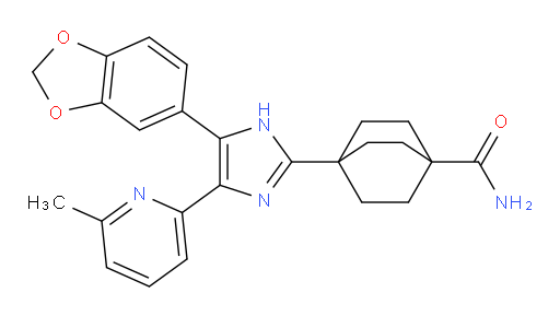 4-[4-(1,3-Benzodioxol-5-yl)-5-(6-methyl-2-pyridinyl)-1H-imidazol-2-yl]bicyclo[2.2.2]octane-1-carboxamide