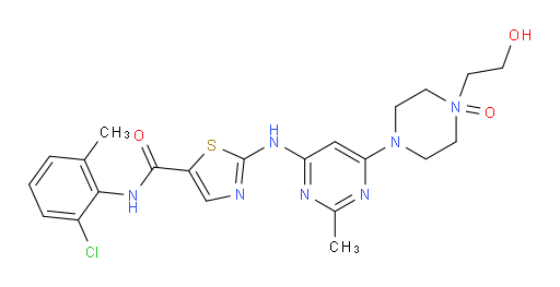 4-(6-((5-((2-chloro-6-methylphenyl)carbamoyl)thiazol-2-yl)amino)-2-methylpyrimidin-4-yl)-1-(2-hydroxyethyl)piperazine 1-oxide