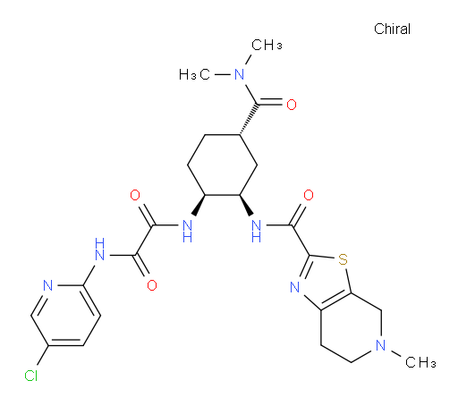 N1-(5-chloropyridin-2-yl)-N2-((1S,2R,4S)-4-(dimethylcarbamoyl)-2-(5-methyl-4,5,6,7-tetrahydrothiazolo[5,4-c]pyridine-2-carboxamido)cyclohexyl)oxalamide