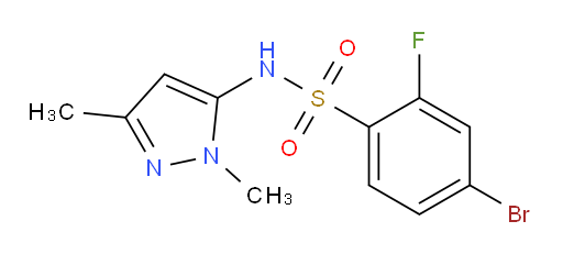 4-bromo-N-(1,3-dimethyl-1H-pyrazol-5-yl)-2-fluorobenzenesulfonamide