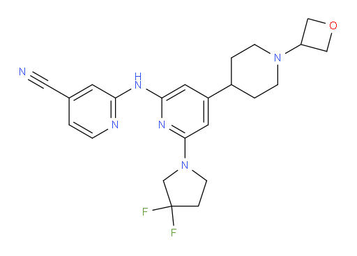2-[[6-(3,3-Difluoro-1-pyrrolidinyl)-4-[1-(3-oxetanyl)-4-piperidinyl]-2-pyridinyl]amino]-4-pyridinecarbonitrile